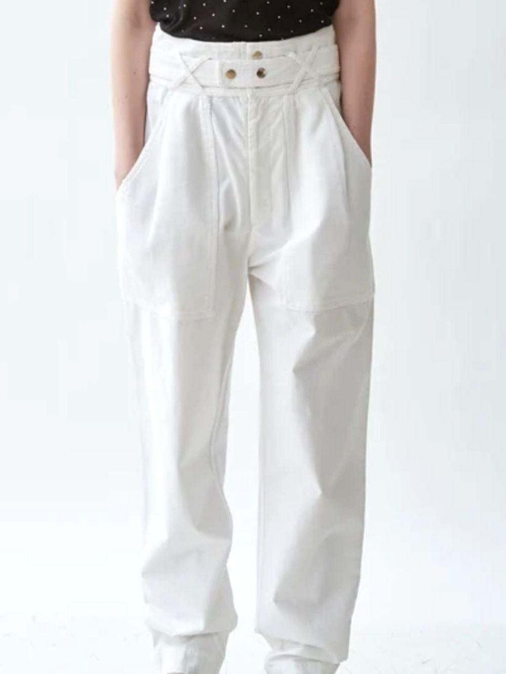 ISABEL MARANT Amazing Runway Turner Trouser Pants High Waisted, Belted 40/8 NWT